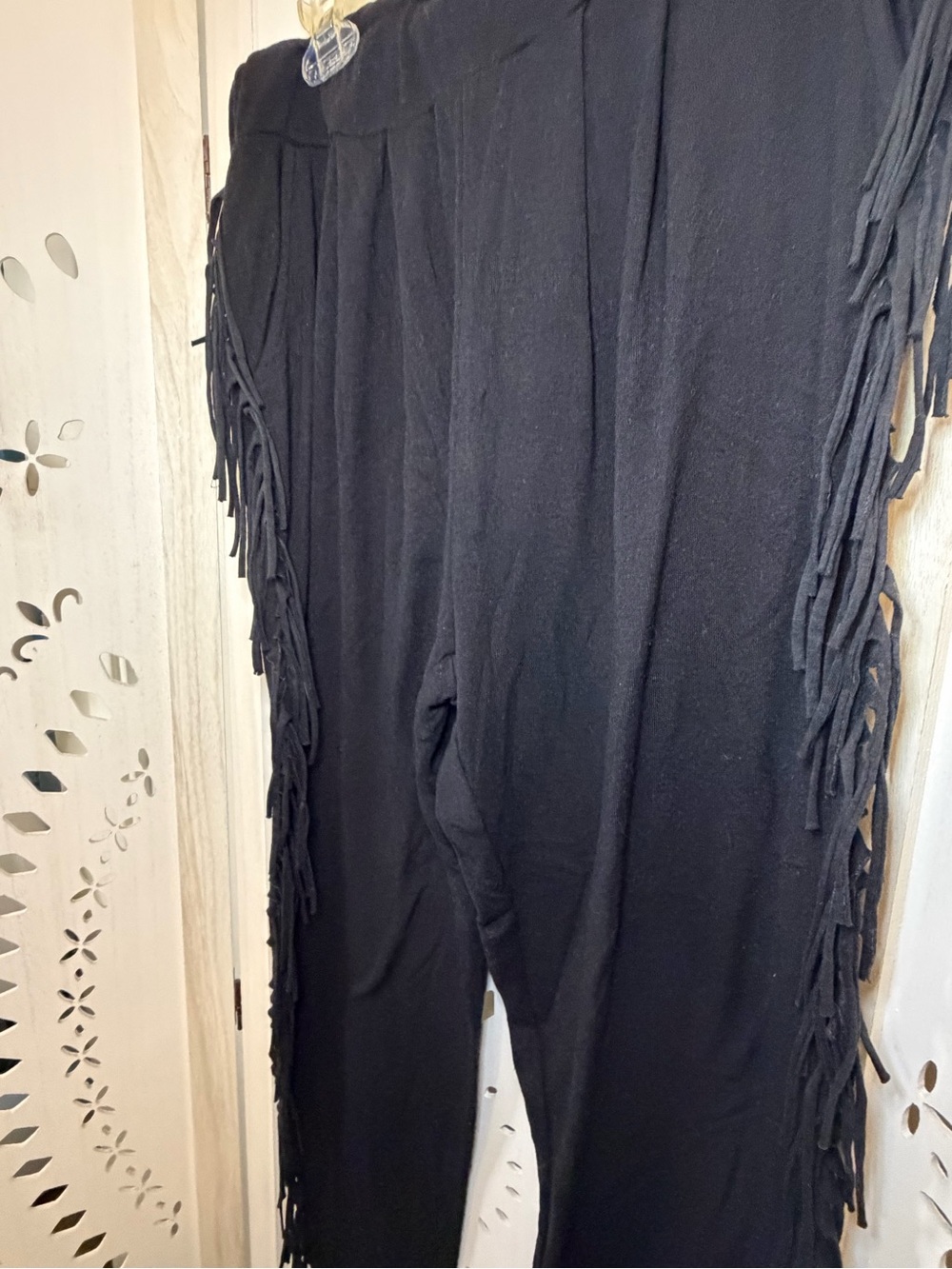 Amuse Society Black Fringe Stretch Jogger Pants - Picture 5 of 11